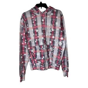 Billionaire Boys Club BB Wormhole Hoodie Mens S Bleach White Plaid Colorful